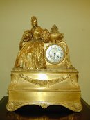 Louis Philippe Gilt Bronze Figural Mantel Clock