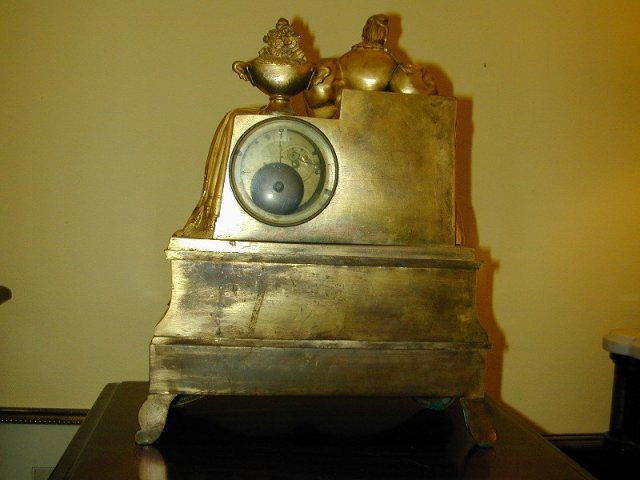 Louis Philippe Gilt Bronze Figural Mantel Clock