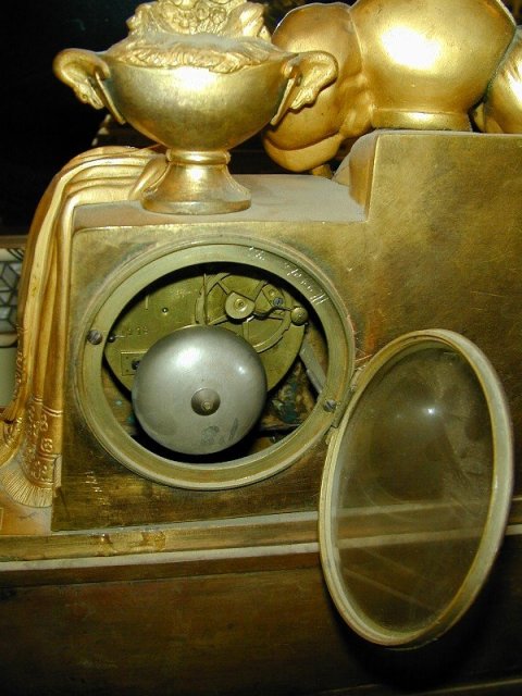 Louis Philippe Gilt Bronze Figural Mantel Clock