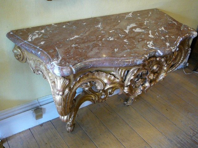 Fine 18th. Cent. Period Gilt And Marble CONSOLE