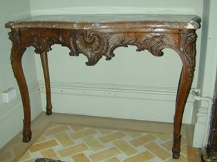 mid-18th century Period French Baroque Oak Console Table
