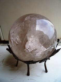 LARGE ROCK CRYSTAL/QUARTZ SPHERE