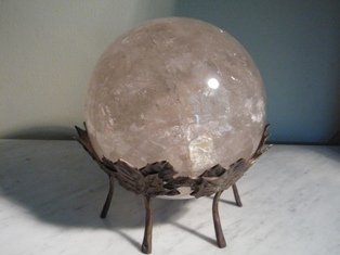 LARGE ROCK CRYSTAL/QUARTZ SPHERE