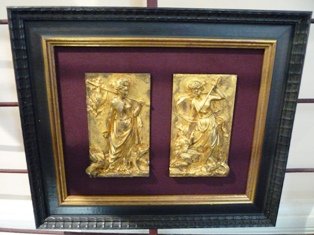 PAIR OF 18th.CENT. GILT BRONZE PLAQUES