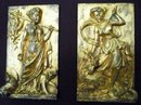 PAIR OF 18th.CENT. GILT BRONZE PLAQUES