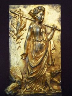 PAIR OF 18th.CENT. GILT BRONZE PLAQUES