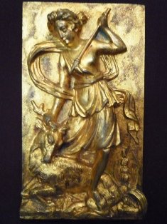 PAIR OF 18th.CENT. GILT BRONZE PLAQUES