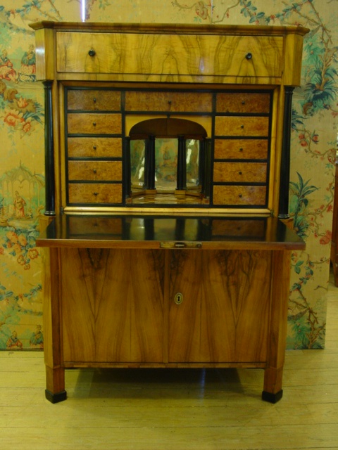 Biedermeier Fitted Fall Front Secretaire