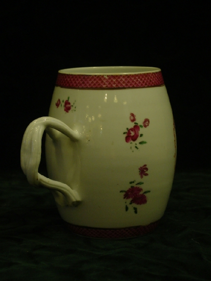 Large 18th. cent. Chinese Export Famille Rose Cider Mug