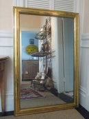 FRENCH 19TH. CENT. BRASS BISTRO MIRROR