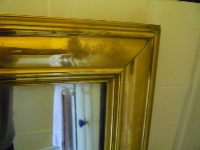 FRENCH 19TH. CENT. BRASS BISTRO MIRROR