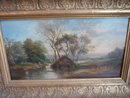 FRENCH 19TH.CENT.OIL ON PANEL LANDSCAPE SIGNED H C DELPY