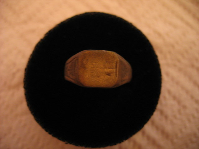 Roman Brass Ring Wearable Nice Engraved Design