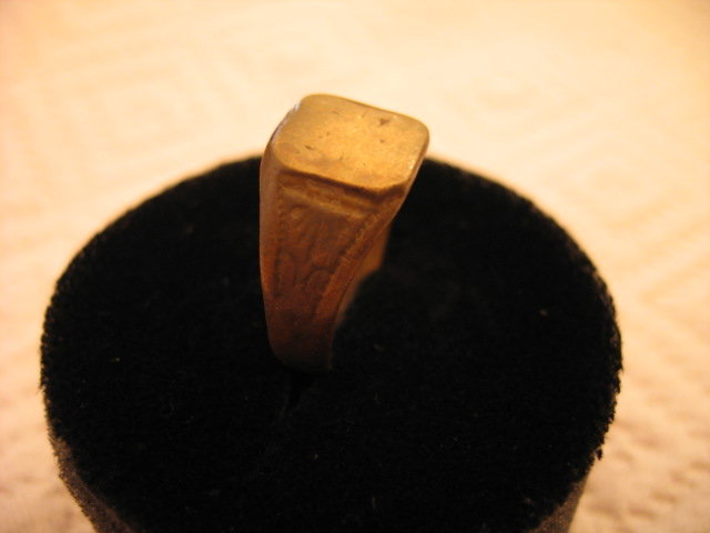 Roman Brass Ring Wearable Nice Engraved Design