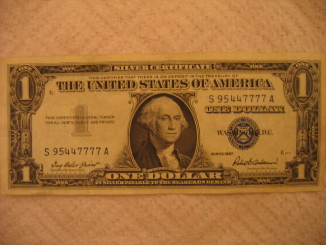 Series 1957 $1 Blue Seal Silver Certificate
