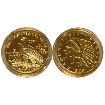 1929 $5 Gold Indian Head Half Eagle BU Replica Coin