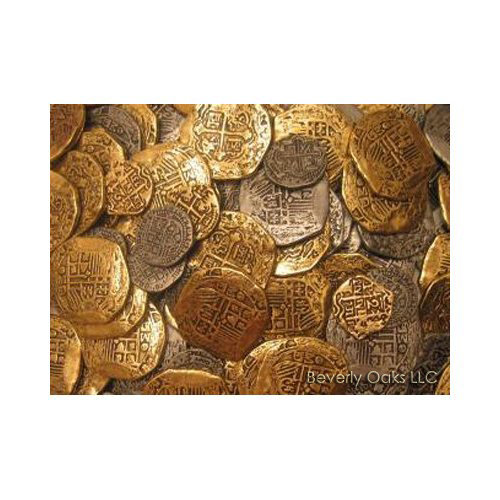 Lot of 50 - Pirate Doubloon Gold Coins