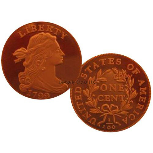 Lot of 10 - 1799 Draped Bust Large Cent Replica Coins