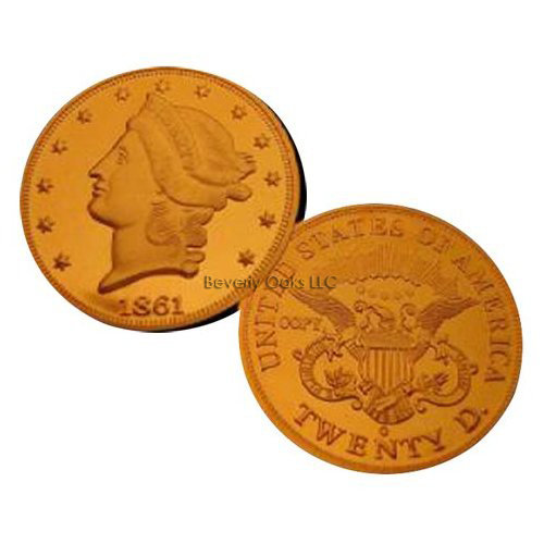 Lot of 10 - 1861 O $20 Liberty Double Eagle Gold Replica Coins