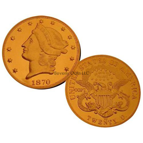 1870 CC $20 Liberty Double Eagle Gold Replica Coin