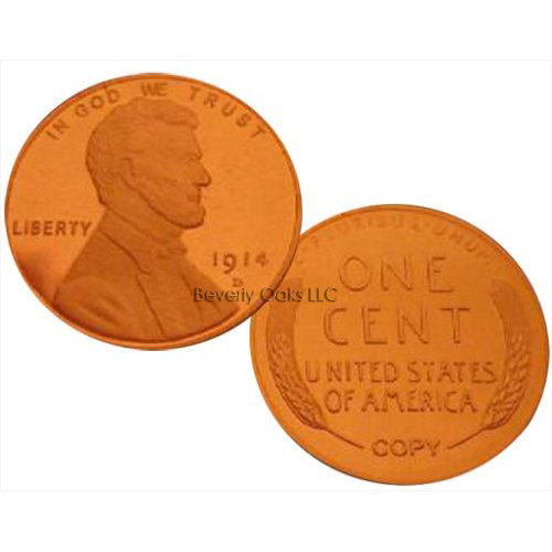 1914 D Lincoln Cent Frosted Cameo Replica Coin