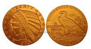 1929 $5 Indian Head Half Eagle Gold Replica Coin