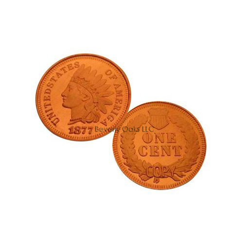 1877 Indian Head Cent Frosted Cameo Replica Coin