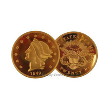 Lot of 20 - 1849 $20 Double Eagle Gold Replica Coins