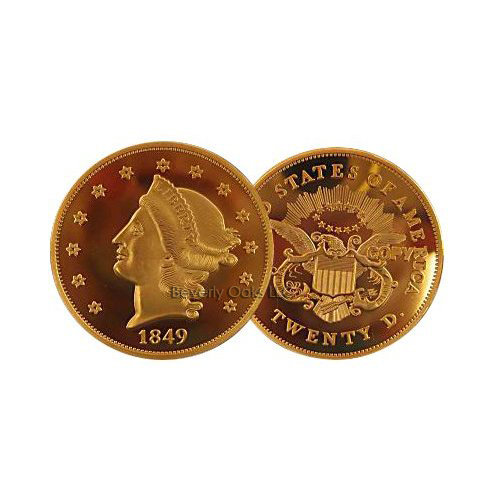 1849 Liberty Gold Double Eagle $20 USA BU Proof Replica
