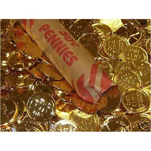 Lot of 10 - 24K Gold Layered Wheat Cents