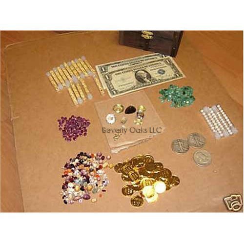 Treasure Chest Full of Jewels & Bullion Collectibles