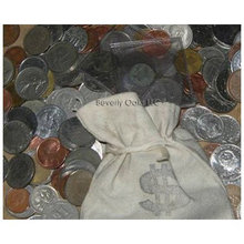 Pirates Loot Bag Stuffed with World Coins