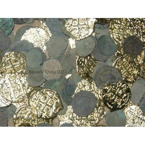 Lot Ancient Roman Coins & Gold Replica Doubloons