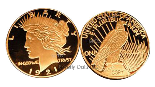 1921 $1 Peace Liberty Silver Dollar Replica Coin
