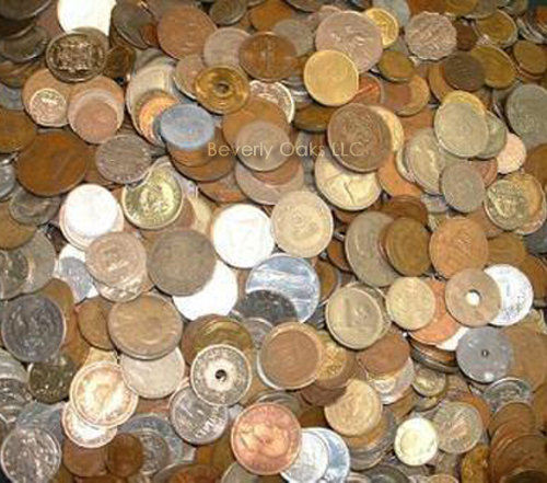World Coins, Diamonds, Ruby & Emerald Collection Set