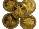 Lot of 5 - 1933 $20 St. Gauden Gold Replica Coins