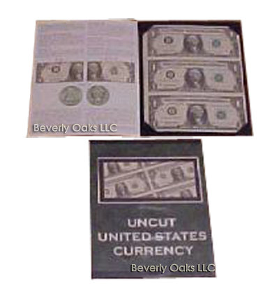 Uncut $1 Bills Sheet Mint