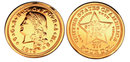 Lot of 50 - 1879 $4 Stella Flowing Hair Gold Coins - Replica