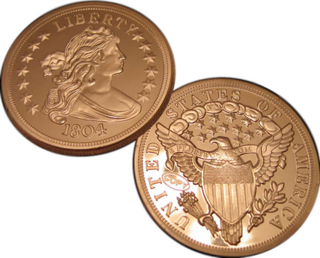 1804 Bust Dollar Silver Coin - Replica