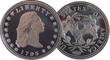 Lot of 100 - 1795 Flowing Hair Dollar Silver Coins - Replica