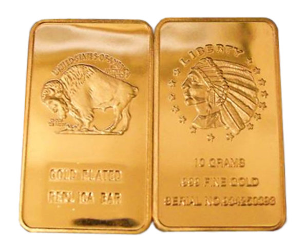 Ten Grams American Buffalo Gold Bar - Replica