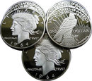 Lot of 100 - 1964-D $1 Peace Silver Dollar Coins - Replica