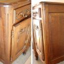 Antique 18th Century Louis XV Style French Oak Wood Buffet Handcarved