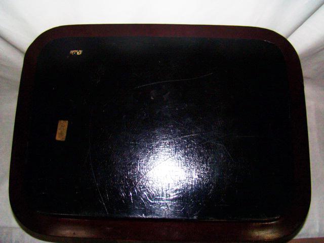 Antique Victorian English Paper Papier Mache' Lacqured Tea Tray