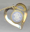 SALE Wedgwood Heart Shaped Pendant
