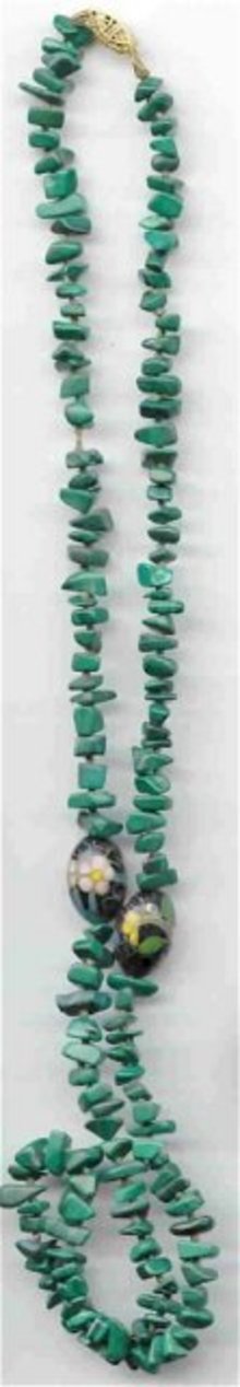 SALE Chunk Malachite beaded necklace
