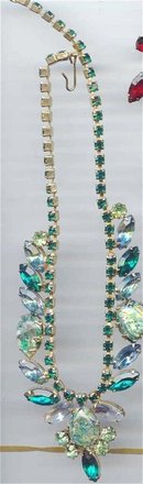 SALE Green Necklace V Shaped