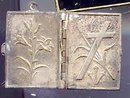 SALE Vintage Metal Bible with Pictures