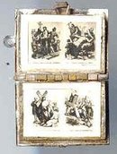SALE Vintage Metal Bible with Pictures