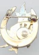 SALE Well Made Enamel Flower and Horse Shoe Pin